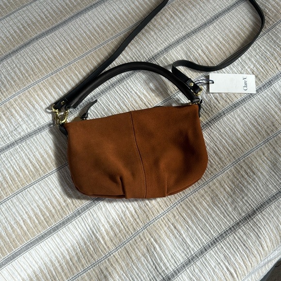 Clare V Chestnut Suede Petit Moyen Bag - Picture 3 of 6